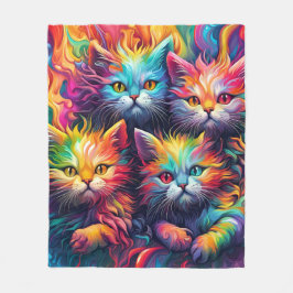 Couverture Polaire Psychédélique Sassy Kitten