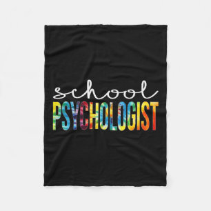 Couverture Polaire Psychologue Tie Dye Jour D'Appréciation Retour À S