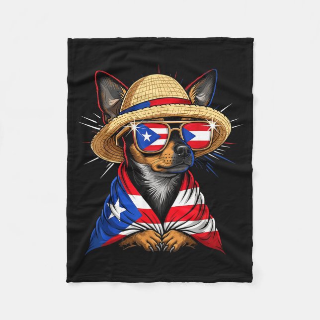 Couverture Polaire Puerto Rico Flag Boricua Puerto Rican Flag  (Devant)