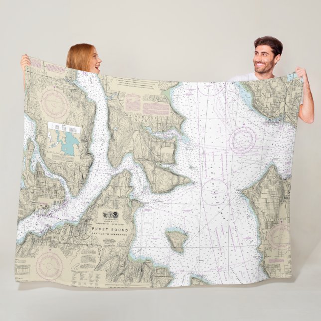 Couverture Polaire Puget Sound Seattle to Bremerton Carte Nautique (En situation)
