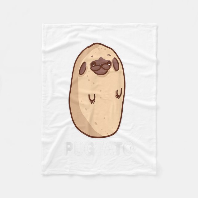 Couverture Polaire Pugtato Potato Pug Owner Dog Lover Potatoes Gift (Devant)