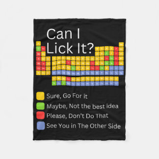 Couverture Polaire Puis-je le Lick Table périodique Enseignant Enfant