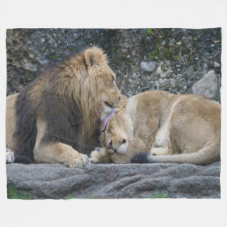 Couverture Polaire Puissant amour Lion