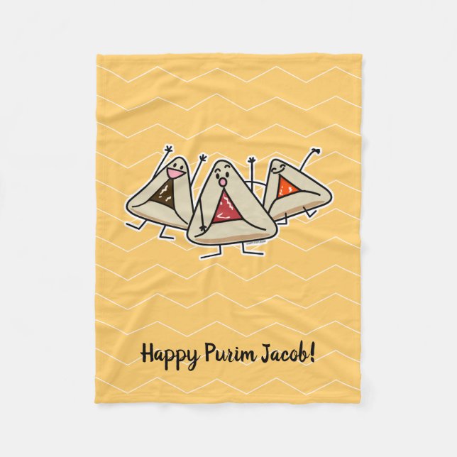 Couverture Polaire Purim hamantaschen la pâtisserie Sameach Oznei (Devant)