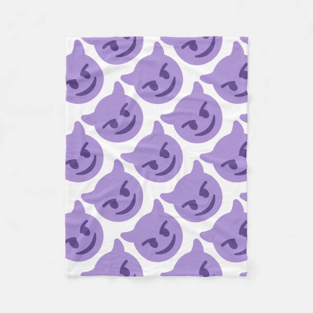 Couverture Polaire Purple Devil Emoji (Devant)