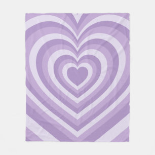 Couverture Polaire Purple esthétique Super Coeurs répétitifs Motif