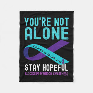 Couverture Polaire Purple Ribbon Soutien Prévention du suicide Sensib
