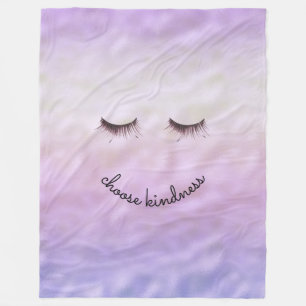 Couverture Polaire Purple rose Ombre noir cils doux