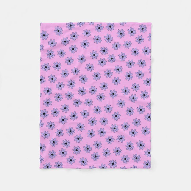 Couverture Polaire Purple Tropical Floral Botanique Printemps Été (Devant)