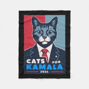 Couverture Polaire Purrfect Cats For Kamala Harris 2024 Président