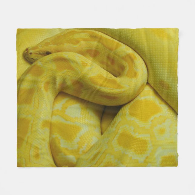 Couverture Polaire Python birman jaune (Devant (Horizontal))