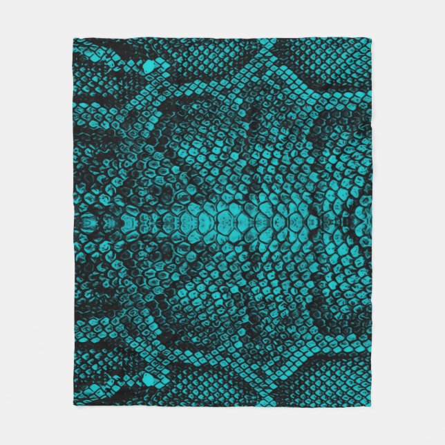 Couverture Polaire Python Skin : Conception Motif de serpent (Devant)