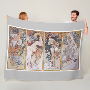 Couverture Polaire Quatre Saisons, Mucha