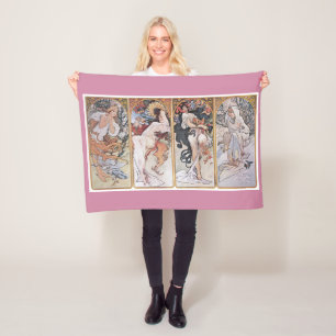 Couverture Polaire Quatre Saisons, Mucha