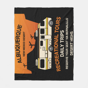 Couverture Polaire Queen of the Camper - Drôle Camping RV Caravan