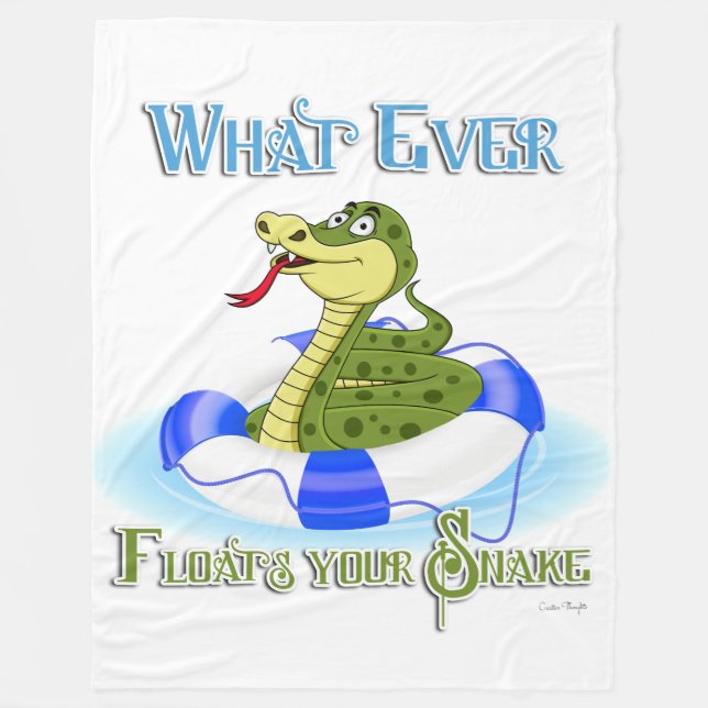 Couverture Polaire Quel que soit ce qui flotte votre serpent (Devant)