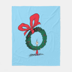 Couverture Polaire Qui regarde à travers la couronne de Noël