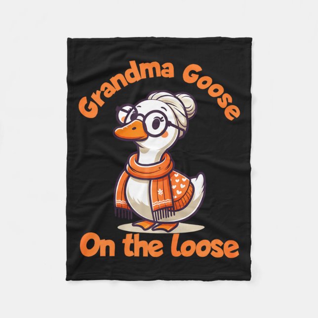 Couverture Polaire Quirky Goose Creations Funny Grandma Goose On The  (Devant)