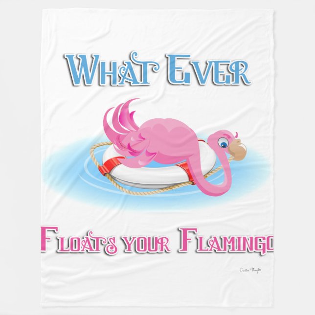Couverture Polaire Quoi qu'il flotte votre Flamant rose 3 (Devant)
