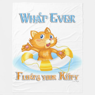 Couverture Polaire Quoi qu'il flotte votre Kitty