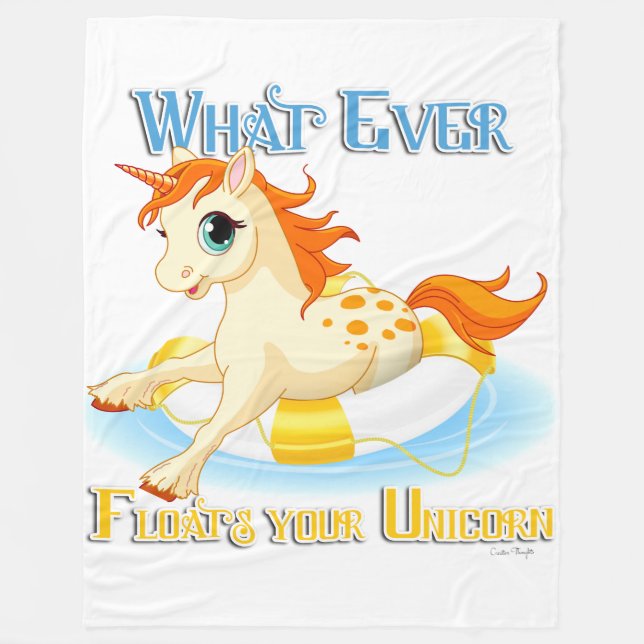 Couverture Polaire Quoi qu'il flotte votre licorne (Devant)