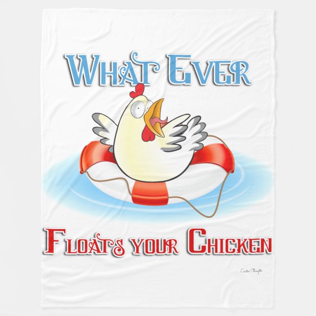 Couverture Polaire Quoi qu'il Flotte votre poulet 2 (Devant)