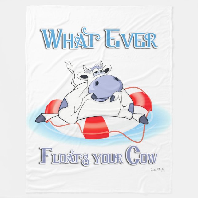 Couverture Polaire Quoi qu'il flotte votre vache 3 (Devant)