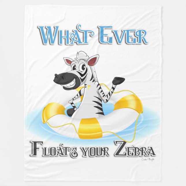 Couverture Polaire Quoi qu'il flotte votre Zebra (Devant)