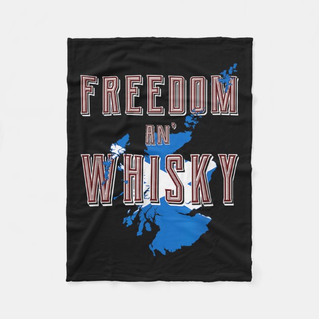 Couverture Polaire Rabbie Burns Citation Liberté Whisky Scottish Colo (Devant)