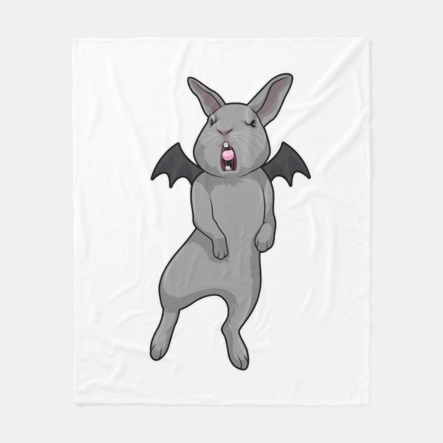 Couverture Polaire Rabbit avec aile chauve-souris (Devant)