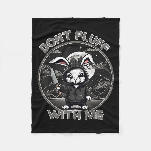 Couverture Polaire Rabbit Pun Don´t Fluff With Me Evil Bunny Costume  (Devant)