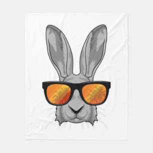 Couverture Polaire Rabbit with Sunglasses