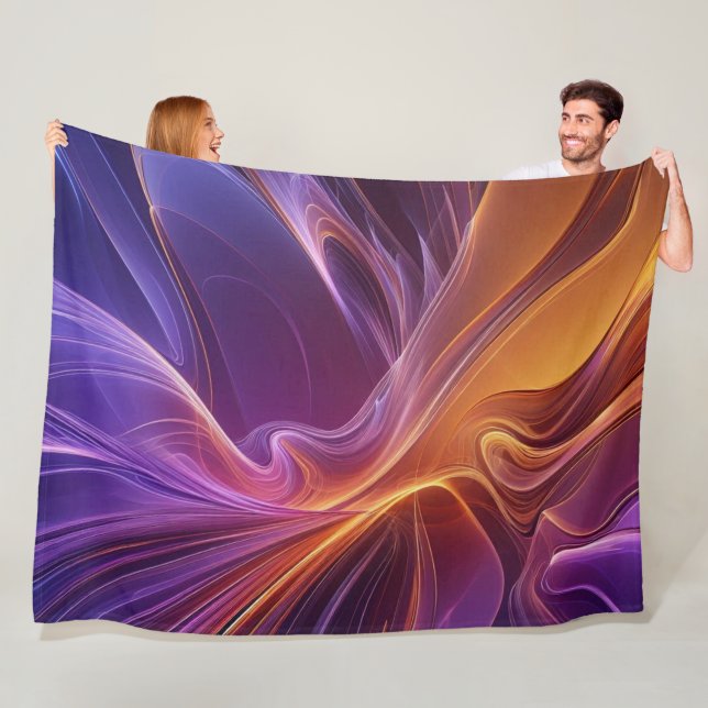 Couverture Polaire Radiant orange purple (En situation)
