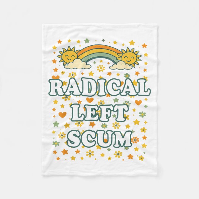Couverture Polaire Radical Left S Funny Sarcastic Quote  (Devant)