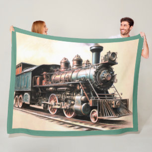 Couverture Polaire Railfan du moteur de train antique
