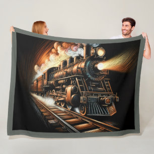 Couverture Polaire Railfan du moteur de train antique
