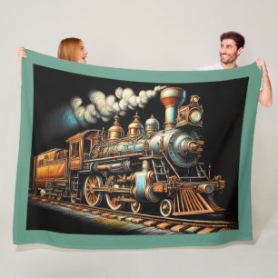 Couverture Polaire Railfan du moteur de train antique