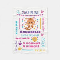 Rainbow Confetti Cute Kitty Chat Baby Statistiques