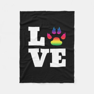 Couverture Polaire Rainbow paw