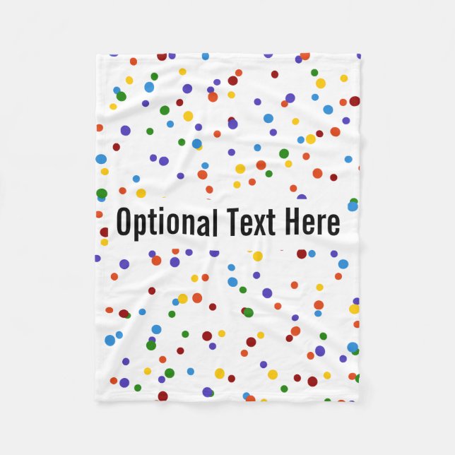 Couverture Polaire Rainbow Polka Motif (Devant)