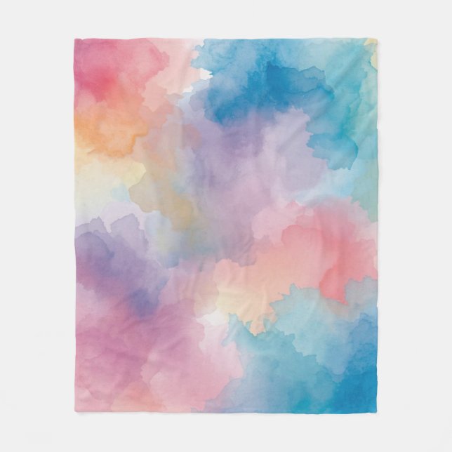 Couverture Polaire Rainbowed WaterColour (Devant)