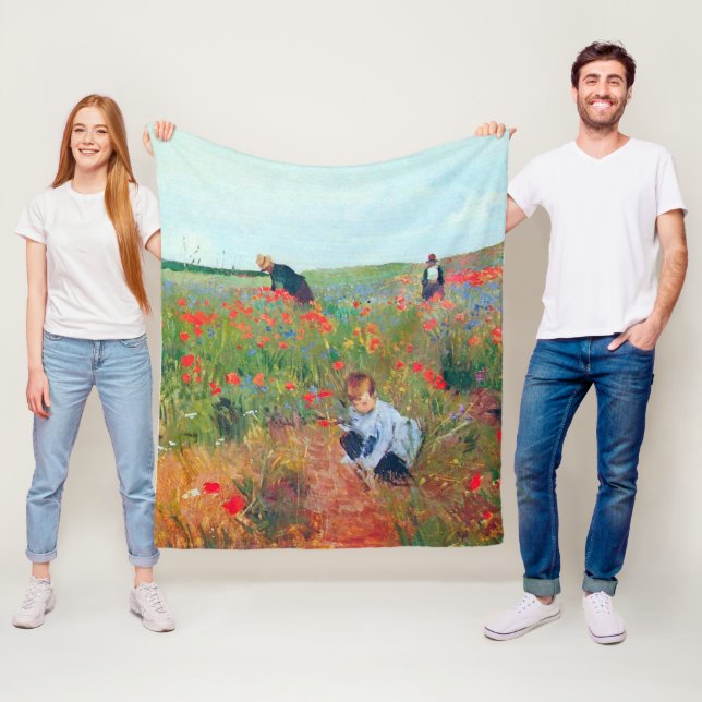 Couverture Polaire Ramasser les fleurs dans un champ, Mary Cassatt (En situation)