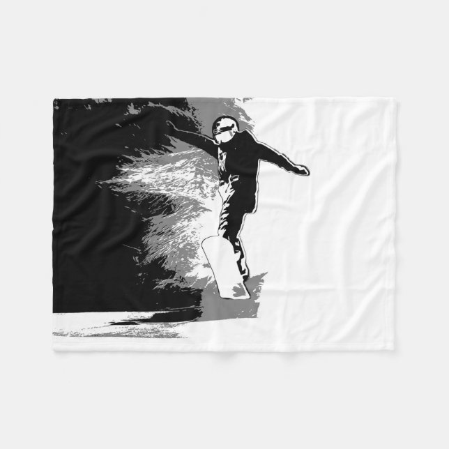 Couverture Polaire Randonnée libre - Snowboarder Fleece Blanket (Devant (Horizontal))