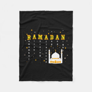 Couverture Polaire Rappelez-vous Allah Ramadan Moubarak Kareem 