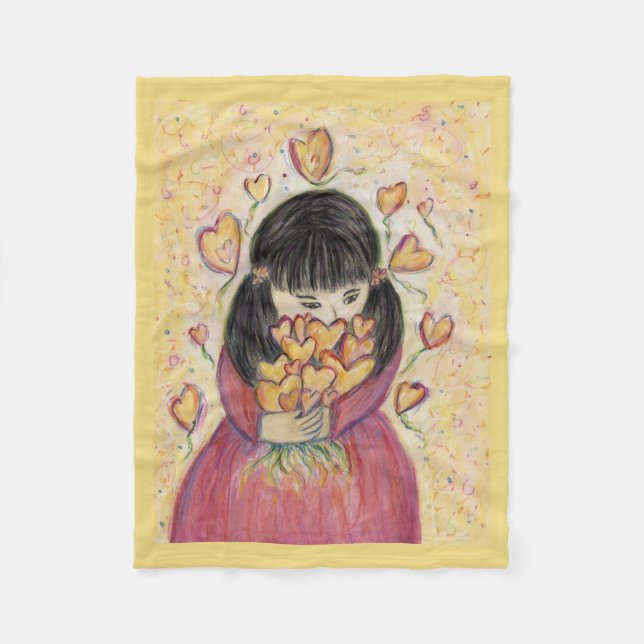 Couverture Polaire Rassembler Coeurs d'Amour Soft Fleece Bébé Blanket (Devant)