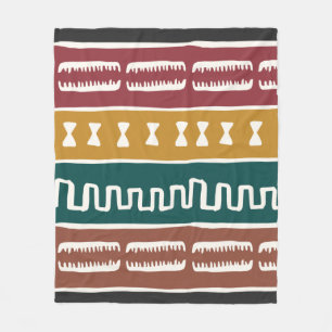 Couverture Polaire Rastafarienne africaine en tissu boueux