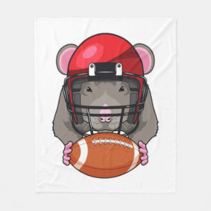 Couverture Polaire Rat au football