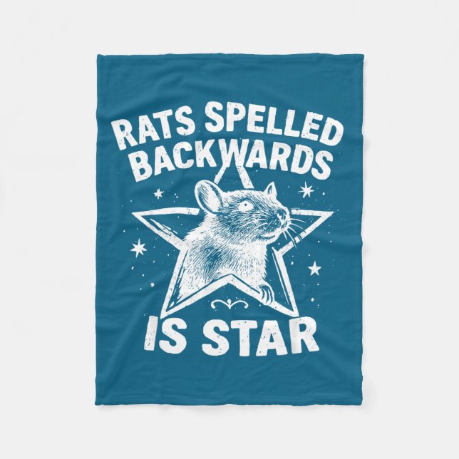 Couverture Polaire Rats Spelled Backwards Is Star  (Devant)