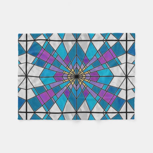 Couverture Polaire Rayon en verre de teint bleu et violet (Devant (Horizontal))