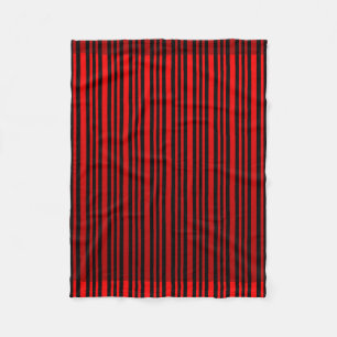 Couverture Polaire Rayure rouge et noire